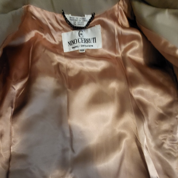 New Vintage (1970) Nino Cerruti Designer Double Breast Trench Coat 36R Tan - Picture 11 of 12